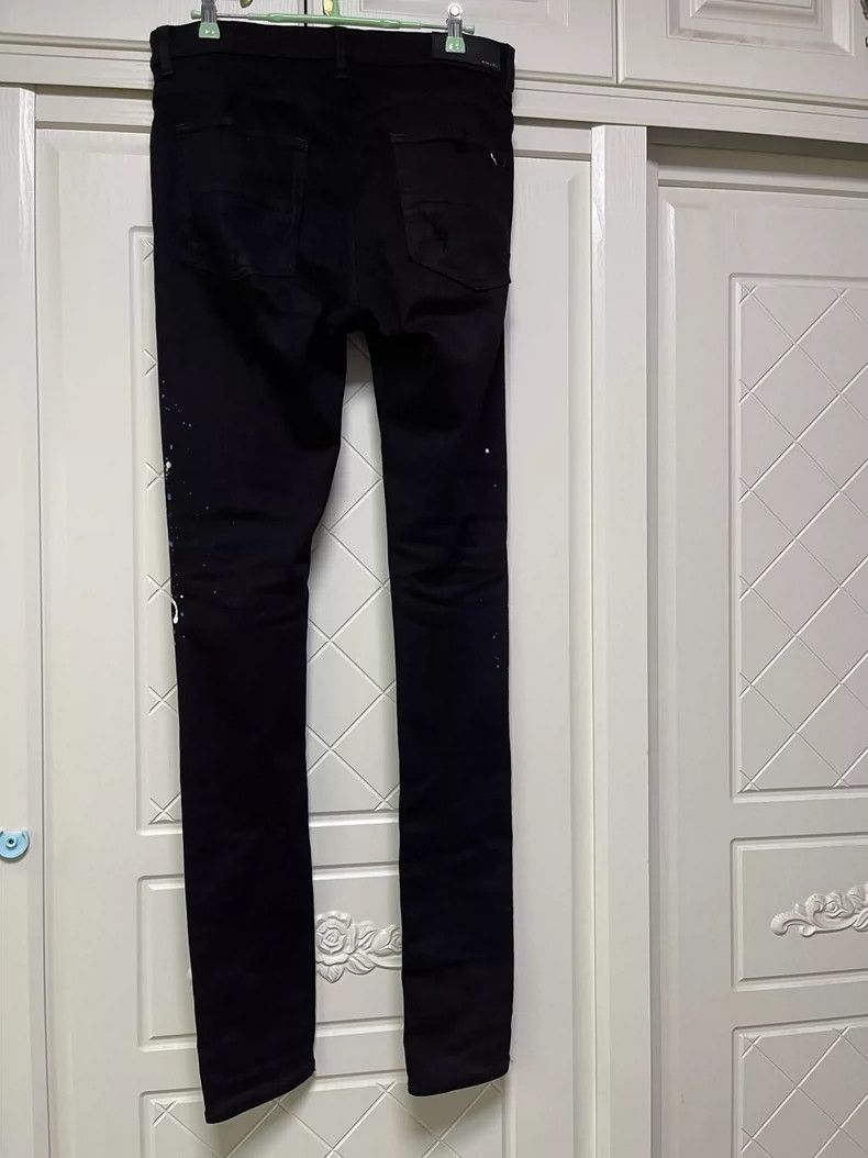 Amiri amiri black denim jeans with paint splatter Size US 32 / EU 48 - 2 Thumbnail