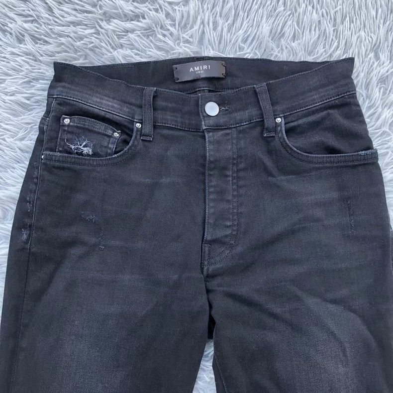 Amiri amiri distressed black denim pants Size US 30 / EU 46 - 4 Thumbnail