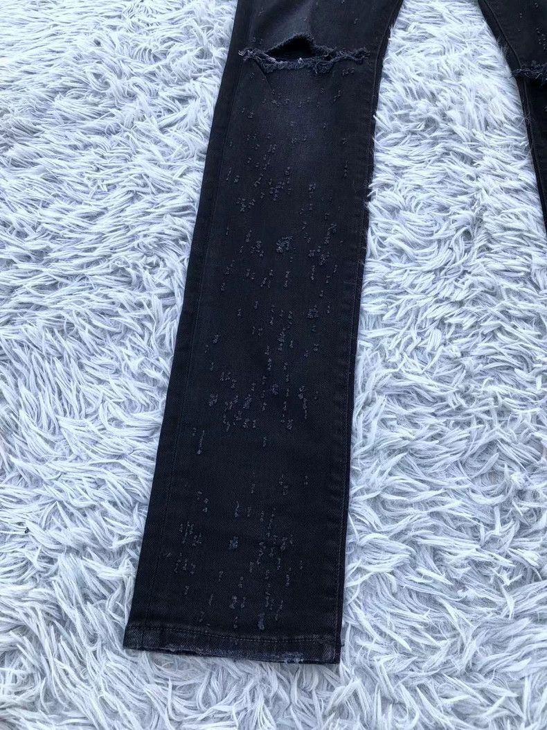 Amiri amiri distressed black denim pants Size US 30 / EU 46 - 2 Thumbnail