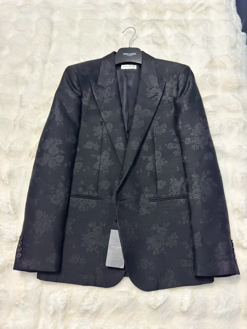 Yves Saint Laurent saint laurent floral embroidered men's blazer Size US M / EU 48-50 / 2 - 2 Thumbnail