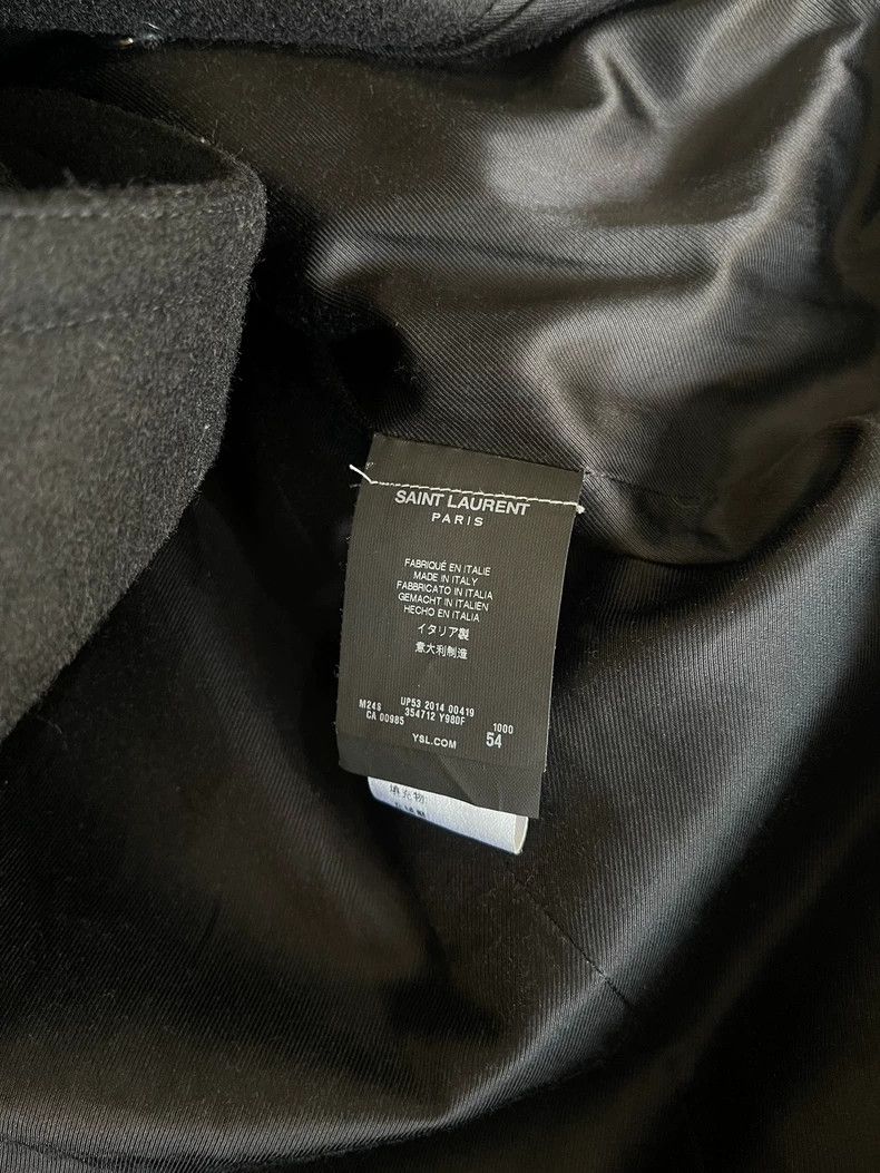 Yves Saint Laurent Saint Laurent Black Wool Overcoat Size US L / EU 52-54 / 3 - 6 Thumbnail