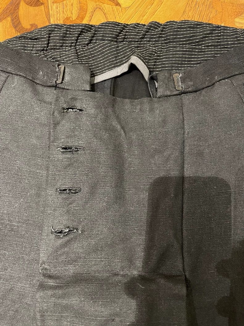 Boris Bidjan Saberi black oil-wax fabric pants by boris bidjan saberi Size US 26 / EU 42 - 4 Thumbnail