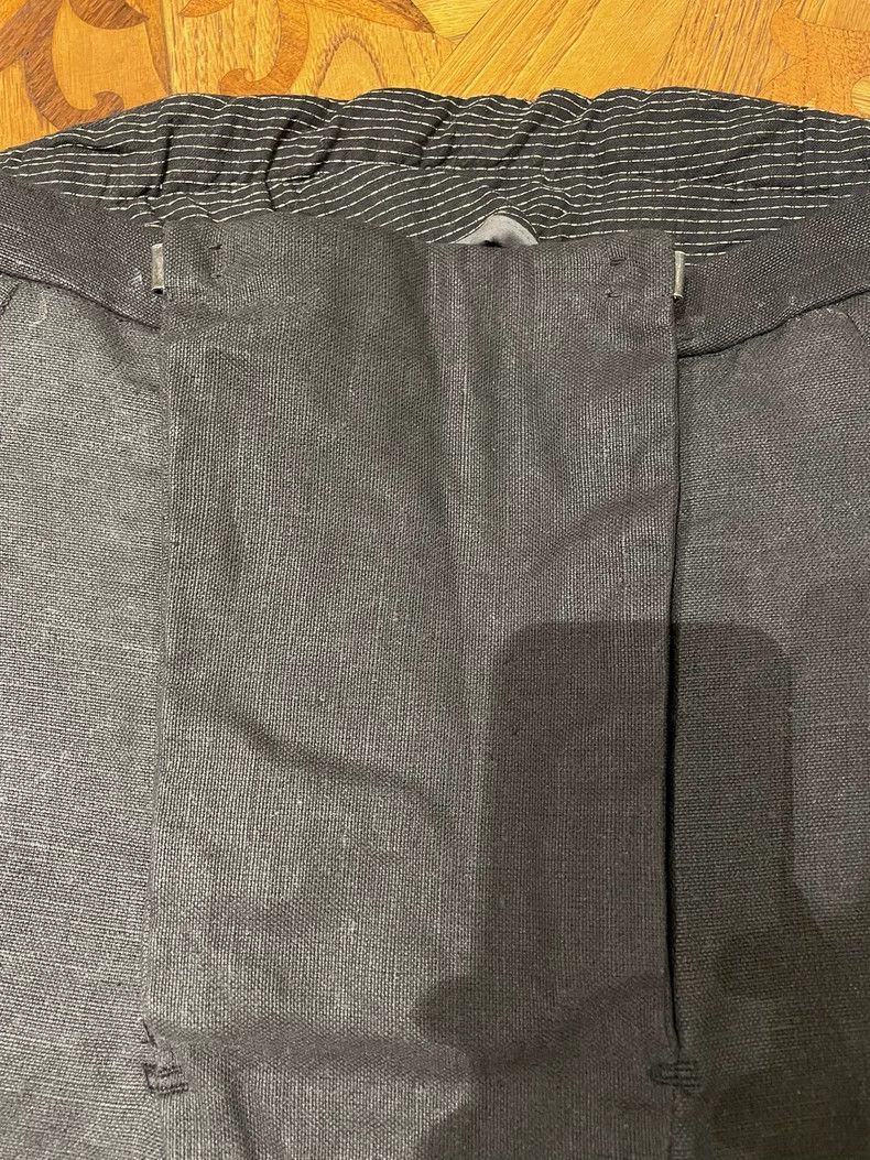 Boris Bidjan Saberi black oil-wax fabric pants by boris bidjan saberi Size US 26 / EU 42 - 3 Thumbnail