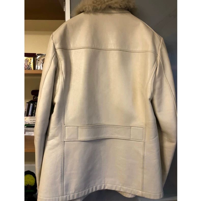 Yves Saint Laurent vintage double-breasted leather coat with fur collar Size US L / EU 52-54 / 3 - 2 Thumbnail
