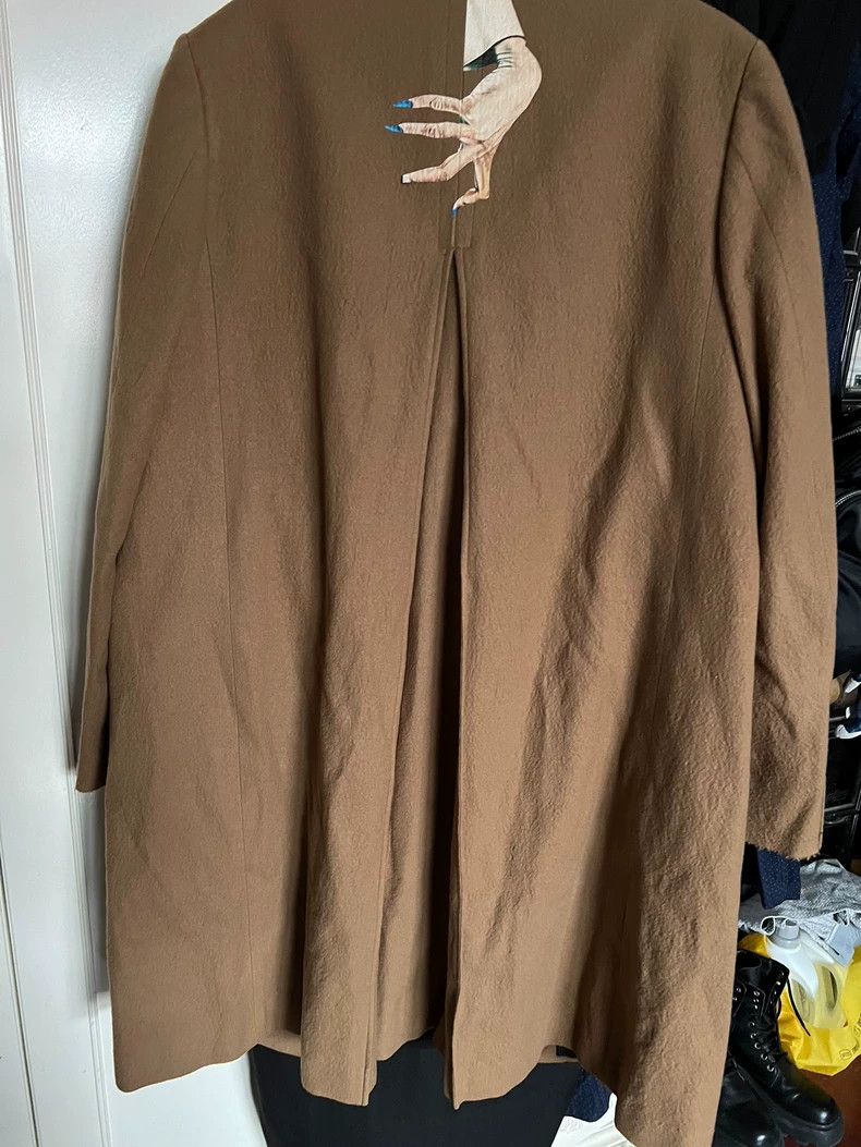 Undercover brown wool coat with checkered lining Size US L / EU 52-54 / 3 - 2 Thumbnail