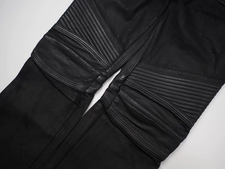 Balmain balmain black leather biker jeans Size US 32 / EU 48 - 5 Thumbnail