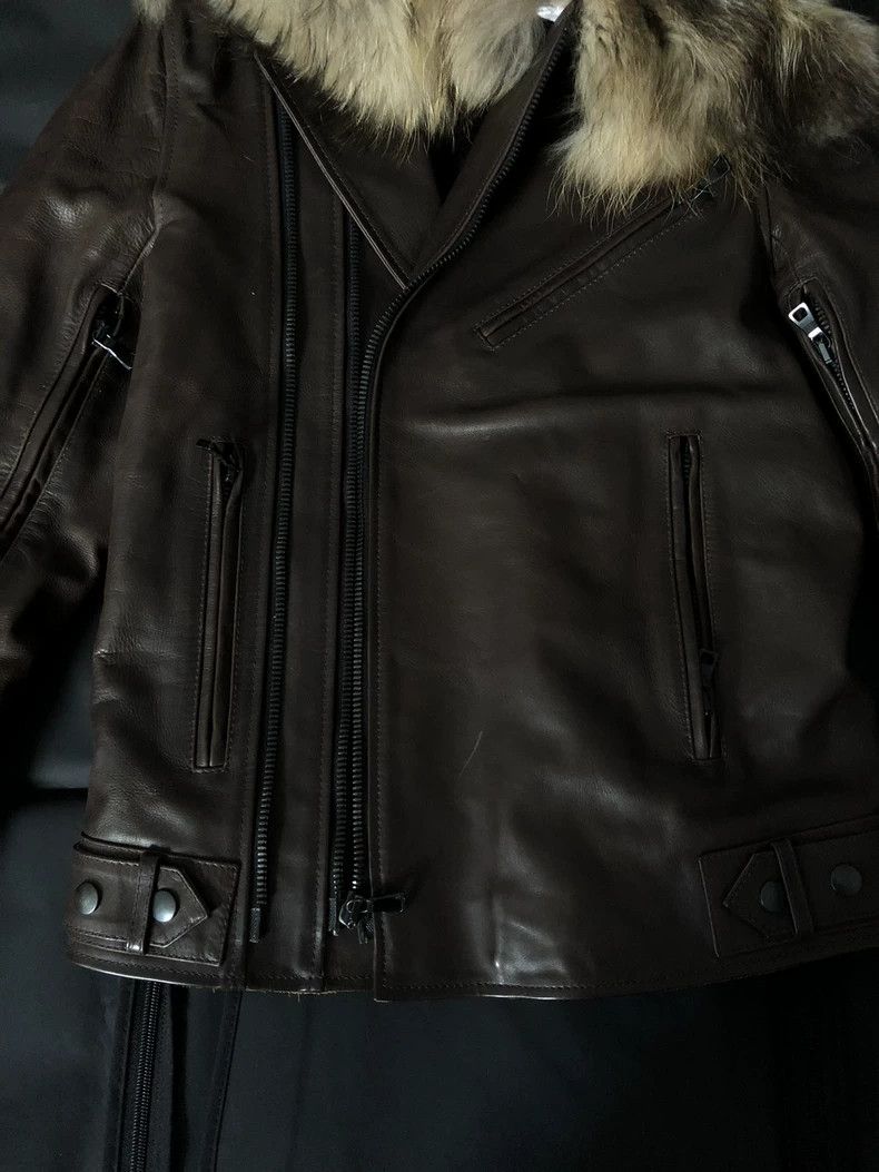 Balmain balmain fur collar leather jacket men Size US M / EU 48-50 / 2 - 7 Thumbnail