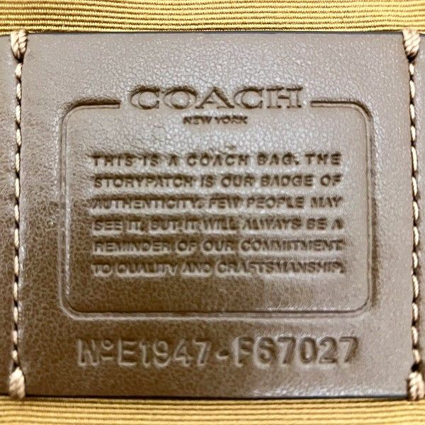 Coach Coach Coach Signature PVC 2way Bag Leather Shoulder Bag F67027 Size ONE SIZE - 4 Thumbnail