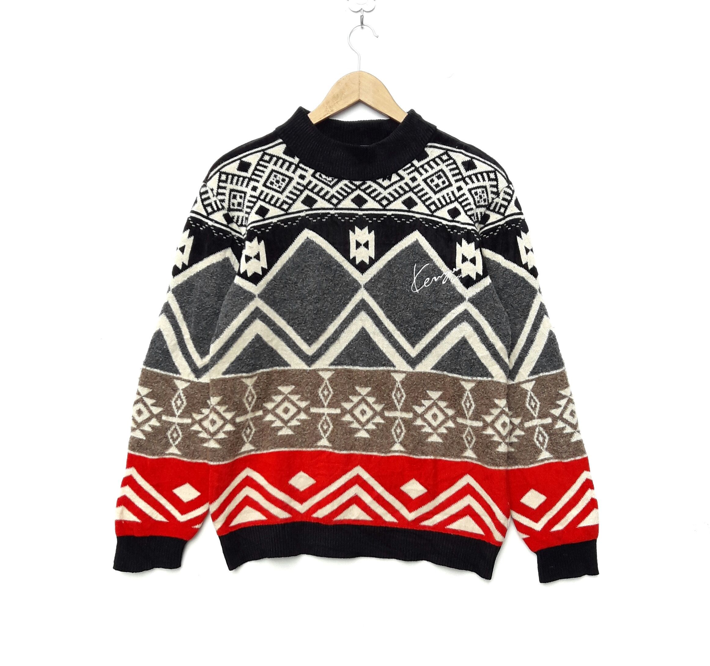 Kenzo × Vintage VINTAGE KENZO KNITWEAR SWEATER SWEATSHIRT MEDIUM PULLOVER Size US M / EU 48-50 / 2 - 1 Thumbnail