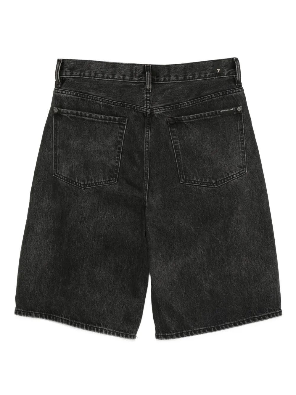 7 For All Mankind `Wide Leg Shorts Caviar` Shorts Size US 29 - 2 Thumbnail