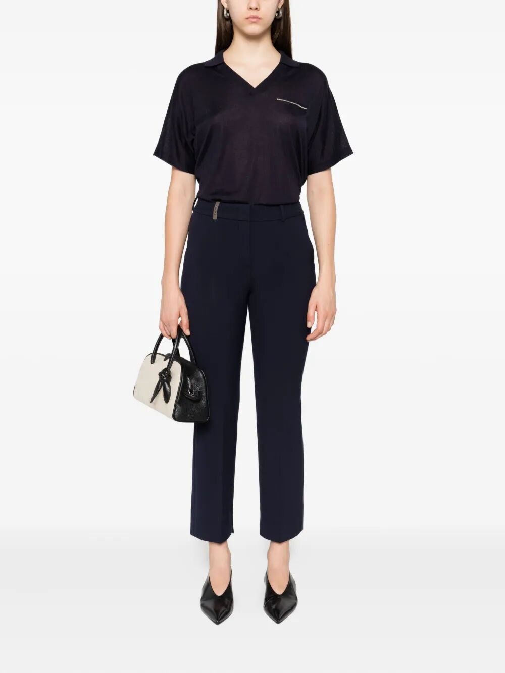 Peserico Pants Size 28" / US 6 / IT 42 - 2 Thumbnail