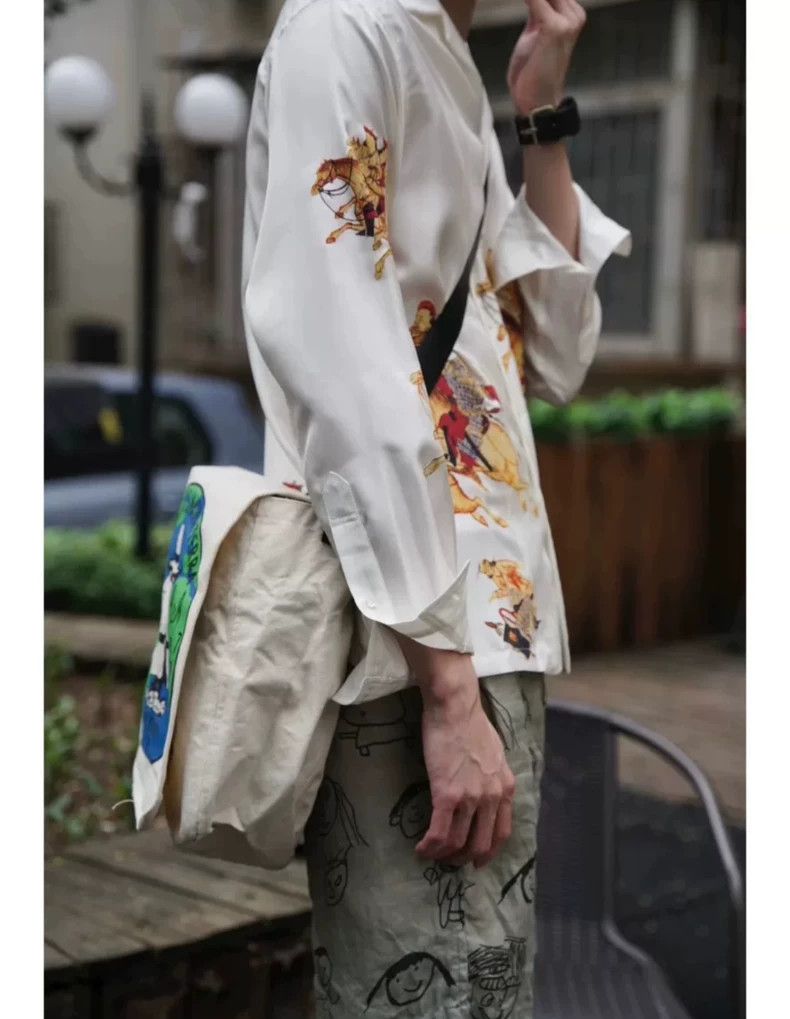 Enfants Riches Deprimes Silk Shirt with Artwork