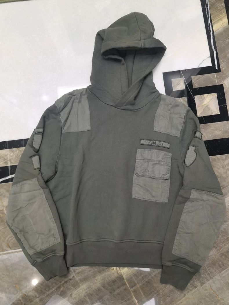Amiri Amiri Military Style Hooded Sweatshirt Size US XS / EU 42 / 0 - 2 Thumbnail