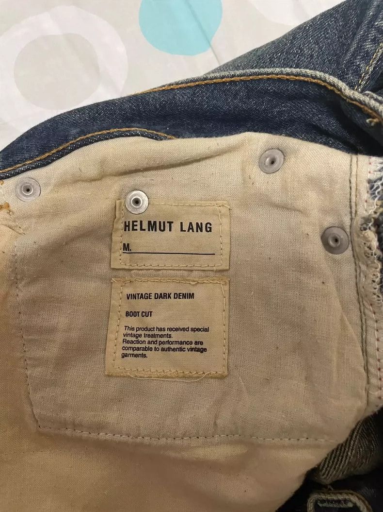 Helmut Lang vintage dark denim boot cut jeans Size US 28 / EU 44 - 4 Thumbnail
