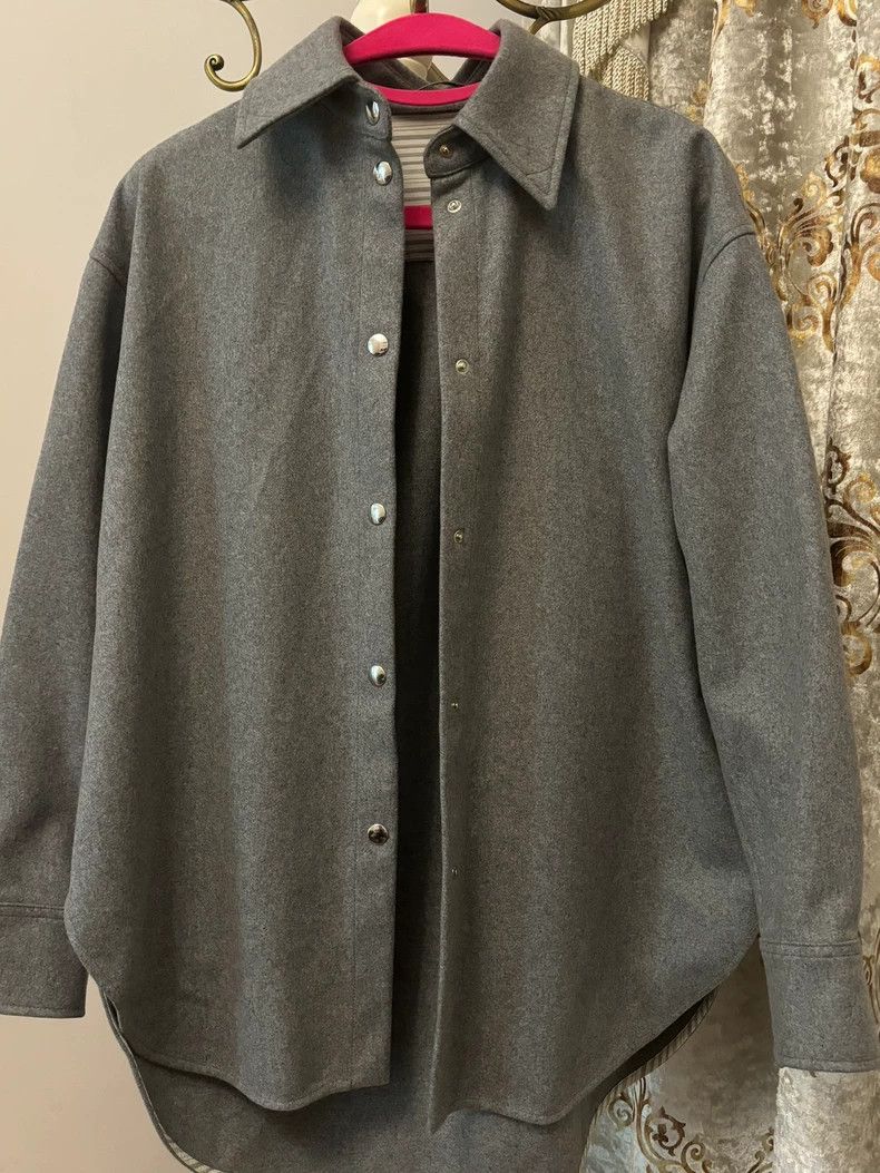 Acne Studios new gray wool Acne Studios shirt Size US M / EU 48-50 / 2 - 2 Thumbnail