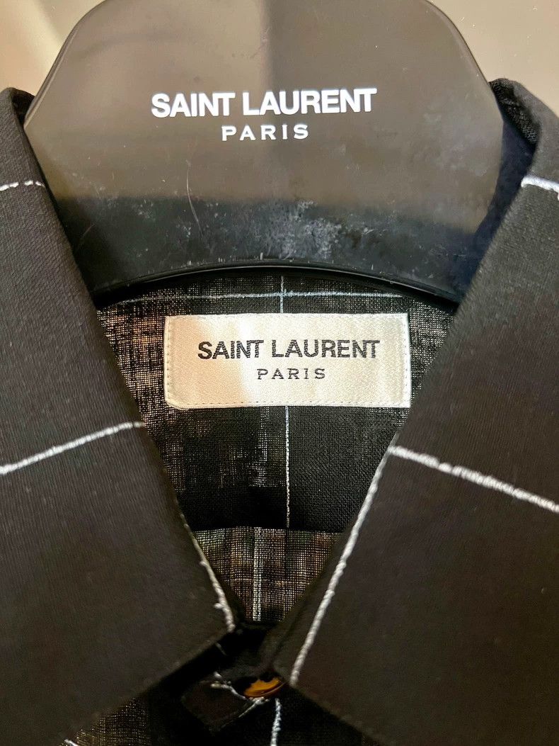 Saint Laurent Paris saint laurent black geometric pattern shirt Size US S / EU 44-46 / 1 - 3 Thumbnail