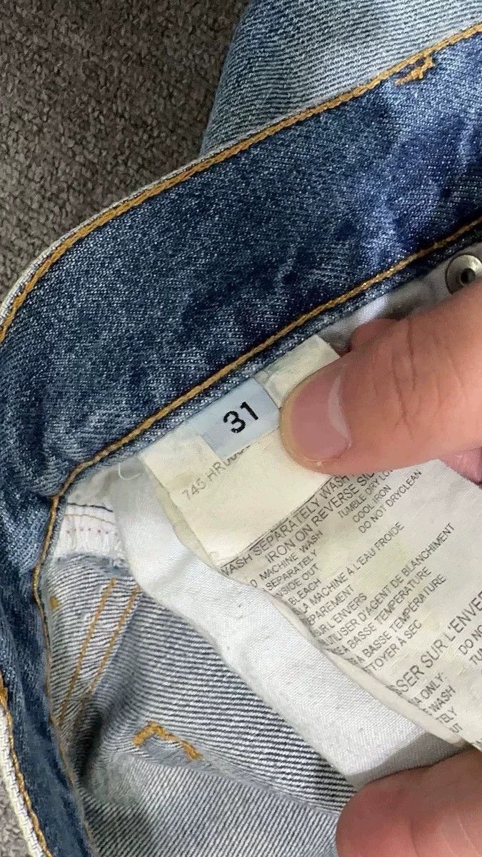 Helmut Lang vintage helmut lang painted denim jeans Size US 31 - 4 Thumbnail