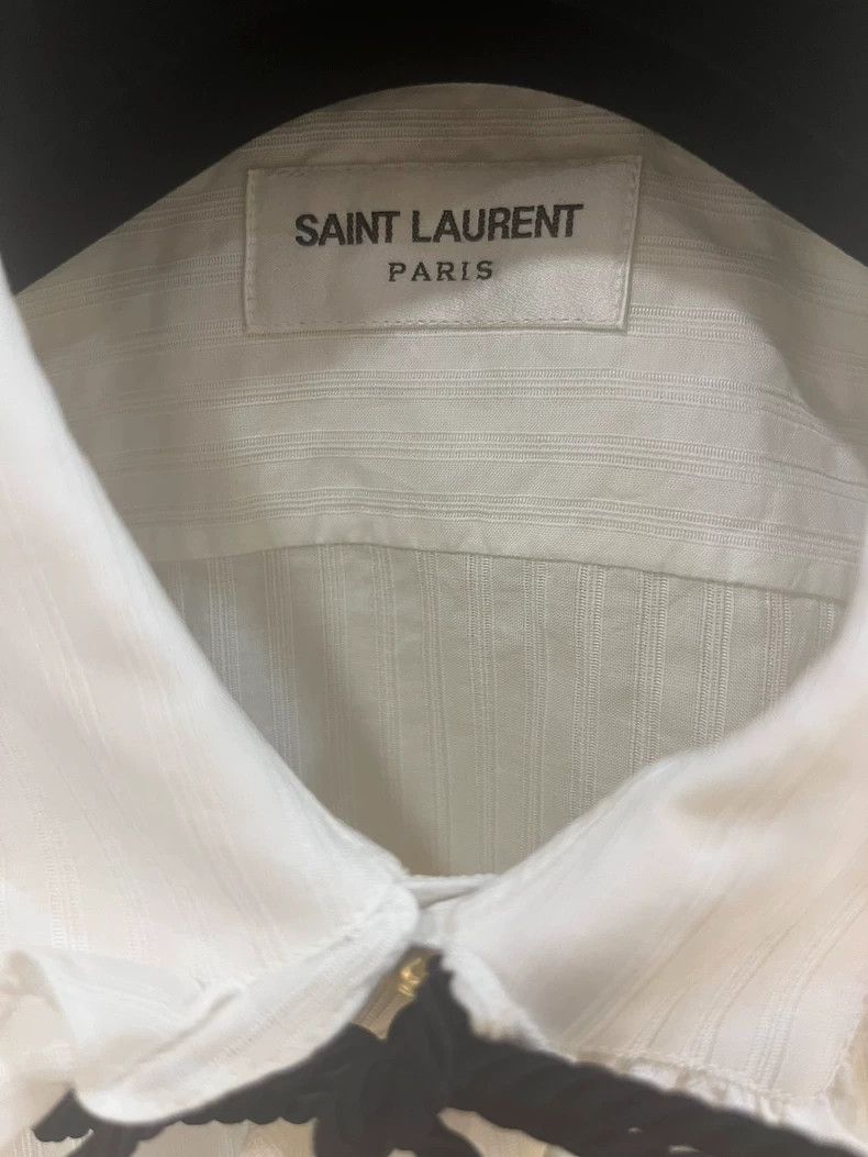 Saint Laurent Paris white vintage ruffled collar shirt Size US M / EU 48-50 / 2 - 6 Thumbnail