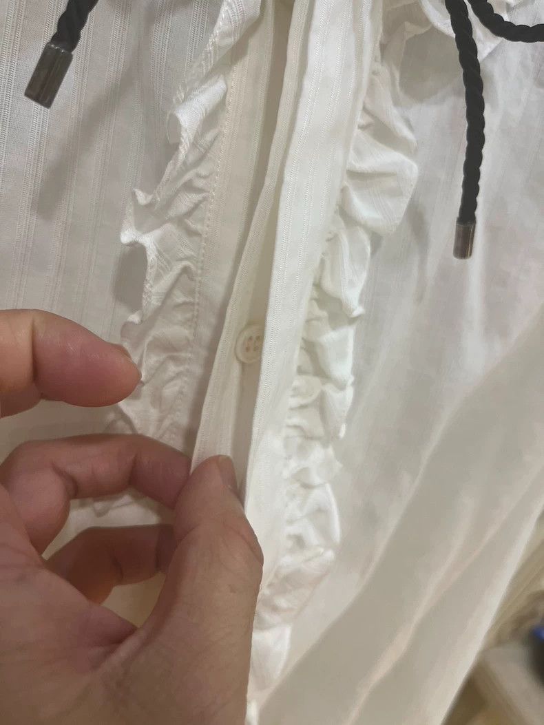 Saint Laurent Paris white vintage ruffled collar shirt Size US M / EU 48-50 / 2 - 7 Thumbnail