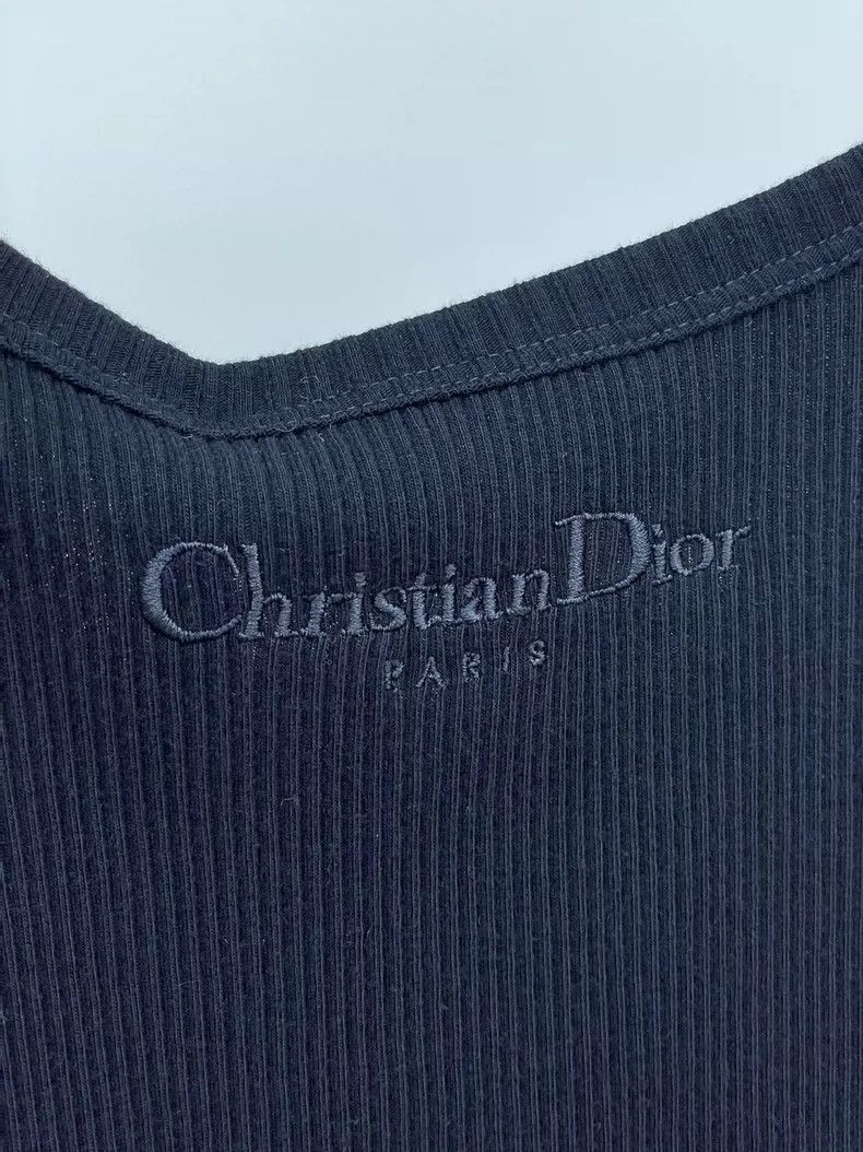 Dior dior black embroidered tank top Size US S / EU 44-46 / 1 - 3 Thumbnail
