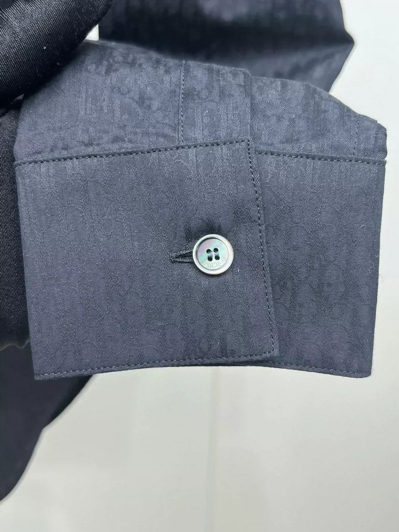 Dior dior logo long sleeve shirt in blue Size US M / EU 48-50 / 2 - 3 Thumbnail