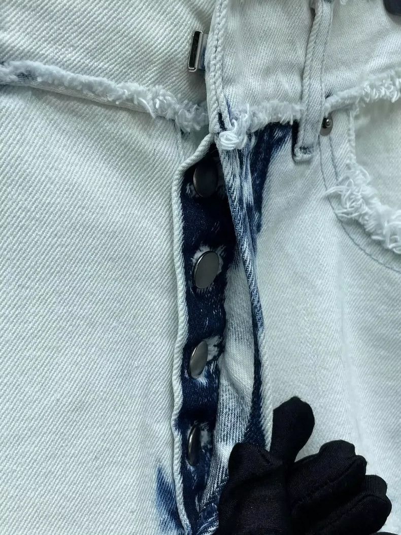 Dior dior white and blue tie-dye jeans Size US 34 / EU 50 - 3 Thumbnail