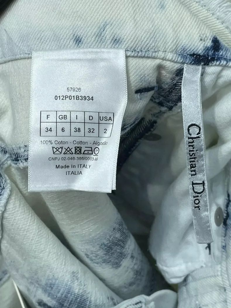 Dior dior white and blue tie-dye jeans Size US 34 / EU 50 - 6 Thumbnail