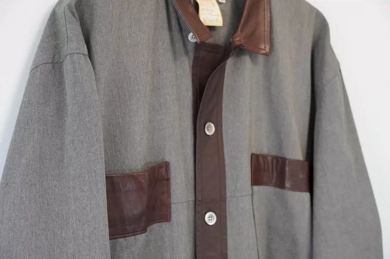Yohji Yamamoto yohji yamamoto cotton shirt with leather details Size US M / EU 48-50 / 2 - 2 Thumbnail