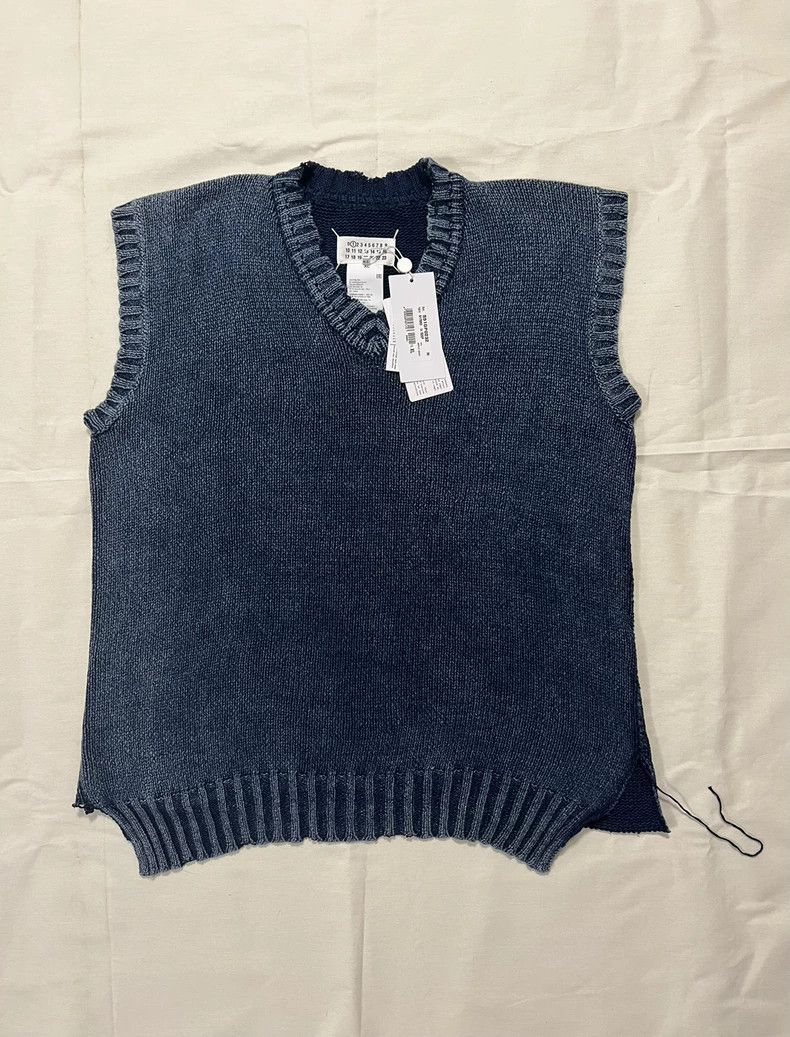 Maison Margiela Maison Margiela Denim Blue Vest Sweater Size US XL / EU 56 / 4 - 2 Thumbnail