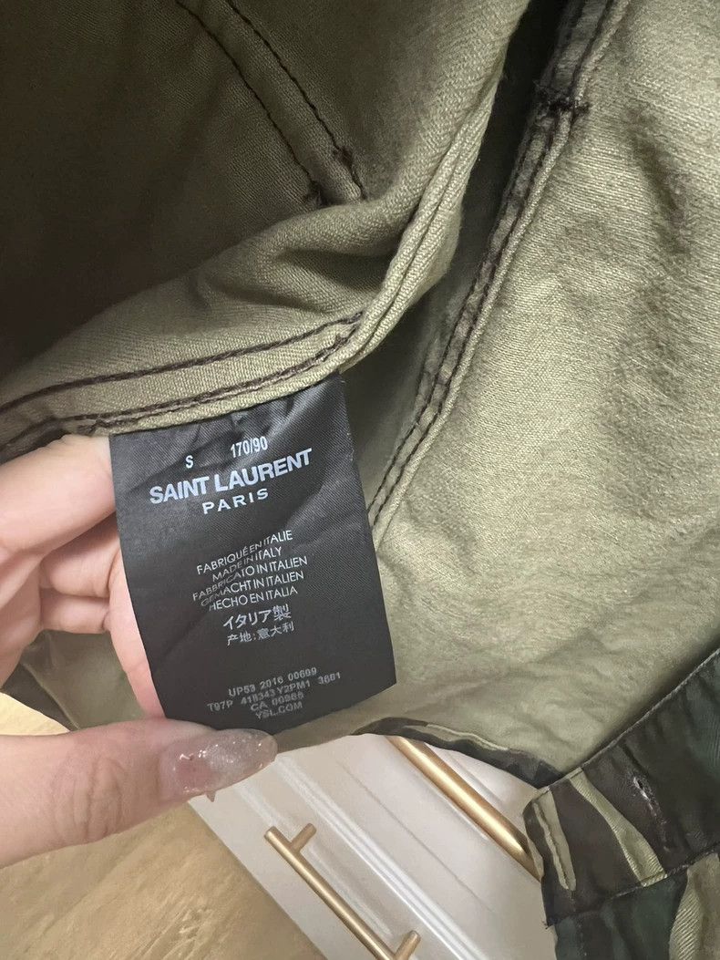Saint Laurent Paris ysl camouflage jacket with belt Size US S / EU 44-46 / 1 - 3 Thumbnail