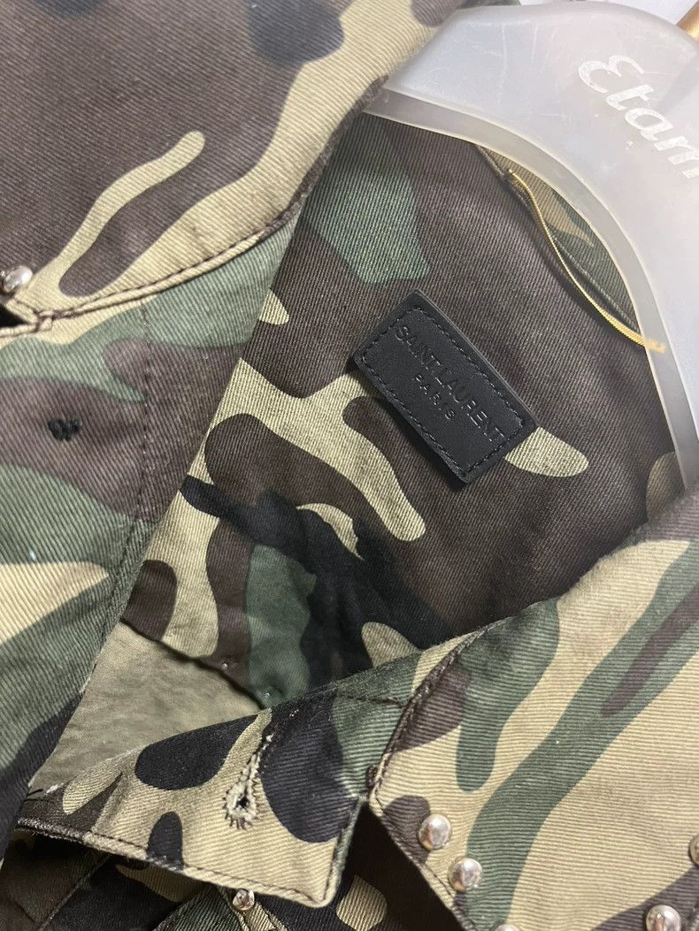 Saint Laurent Paris ysl camouflage jacket with belt Size US S / EU 44-46 / 1 - 2 Thumbnail