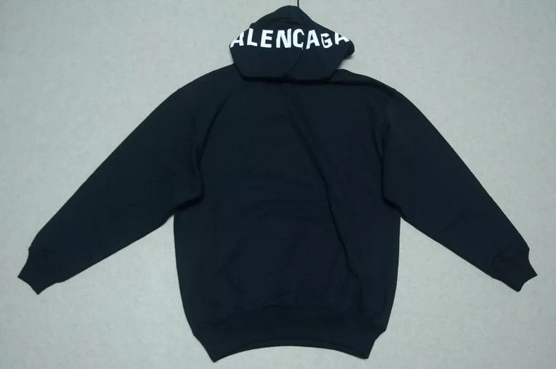 Balenciaga balenciaga black oversized logo hoodie Size US XS / EU 42 / 0 - 5 Thumbnail