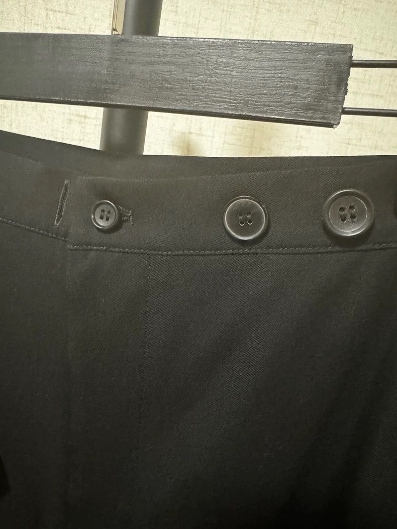 Yohji Yamamoto adjustable waist black wide-leg trousers Size US 28 / EU 44 - 4 Thumbnail