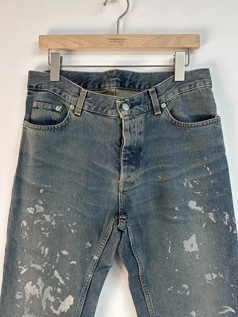 Helmut Lang silver splatter blue jeans by Helmut Lang Size US 33 - 2 Thumbnail
