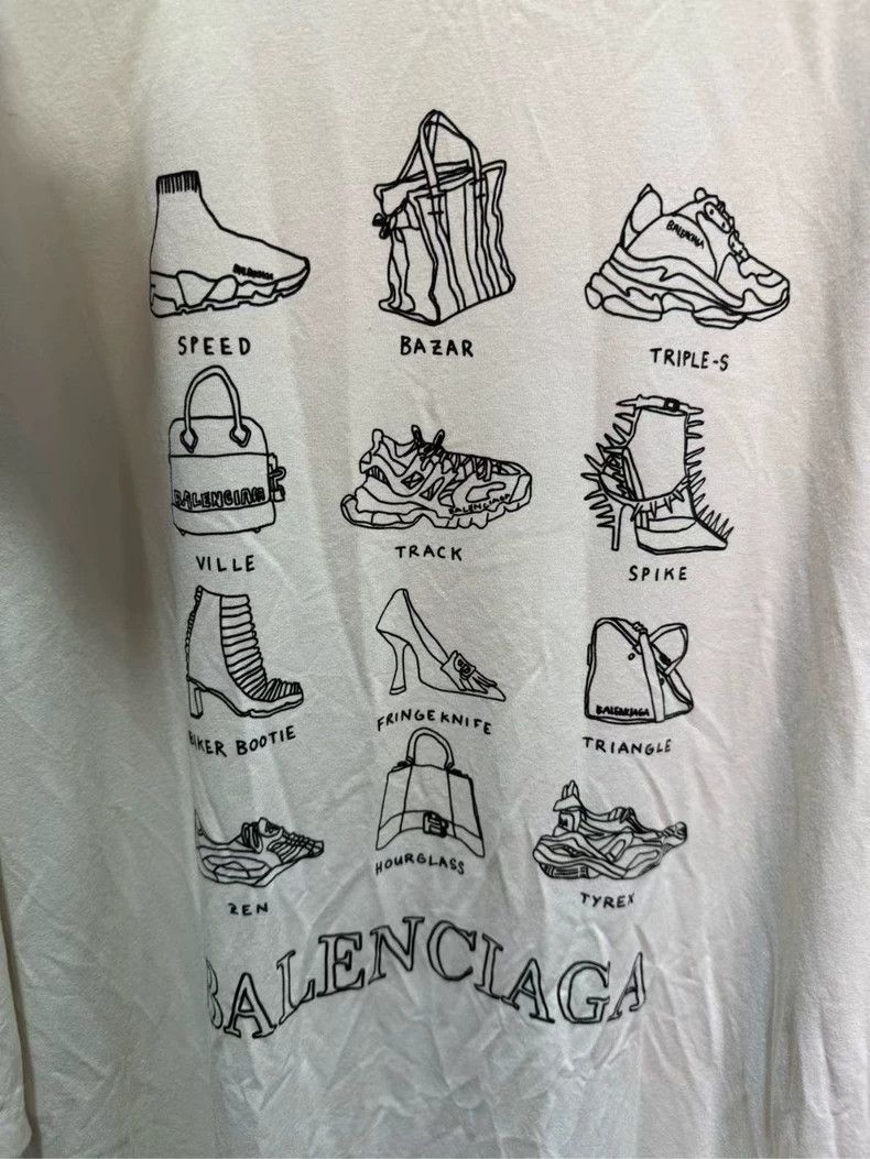 Balenciaga balenciaga hand-painted logo short sleeve shirt Size US XS / EU 42 / 0 - 4 Thumbnail