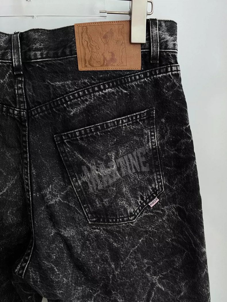 Martine Rose black wavy washed denim pants size L Size US 34 / EU 50 - 4 Thumbnail