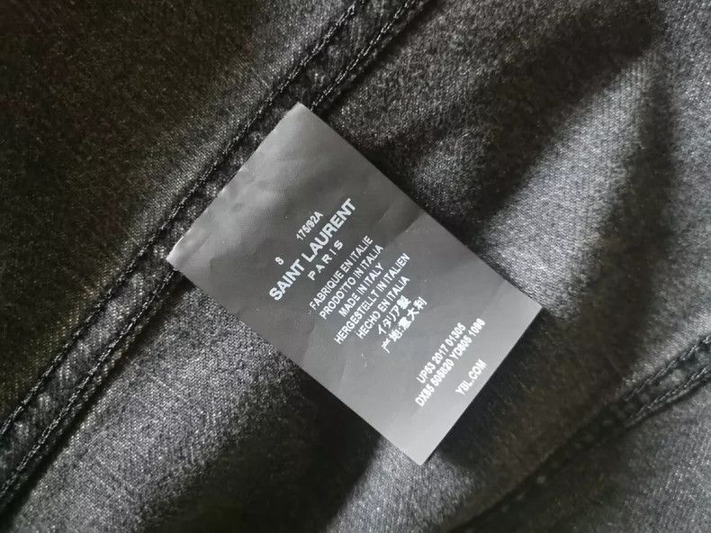 Saint Laurent Paris classic men’s denim jacket with palm tree Size US S / EU 44-46 / 1 - 3 Thumbnail