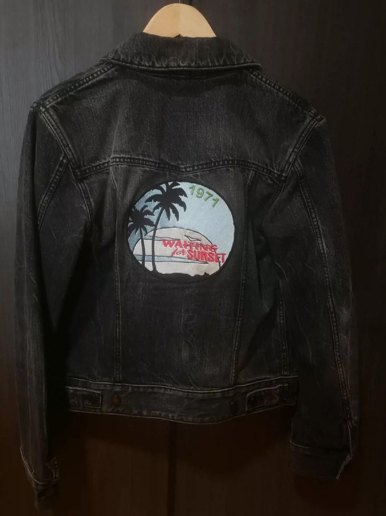 Saint Laurent Paris classic men’s denim jacket with palm tree Size US S / EU 44-46 / 1 - 4 Thumbnail