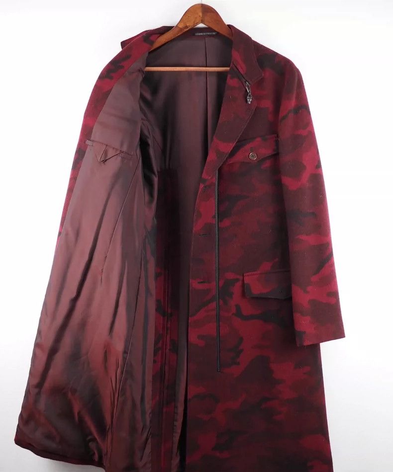 Yohji Yamamoto red camouflage gothic overcoat by yohji yamamoto Size US M / EU 48-50 / 2 - 3 Thumbnail