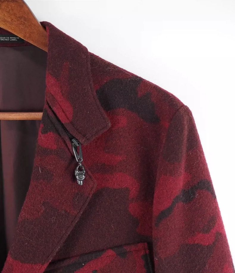 Yohji Yamamoto red camouflage gothic overcoat by yohji yamamoto Size US M / EU 48-50 / 2 - 4 Thumbnail