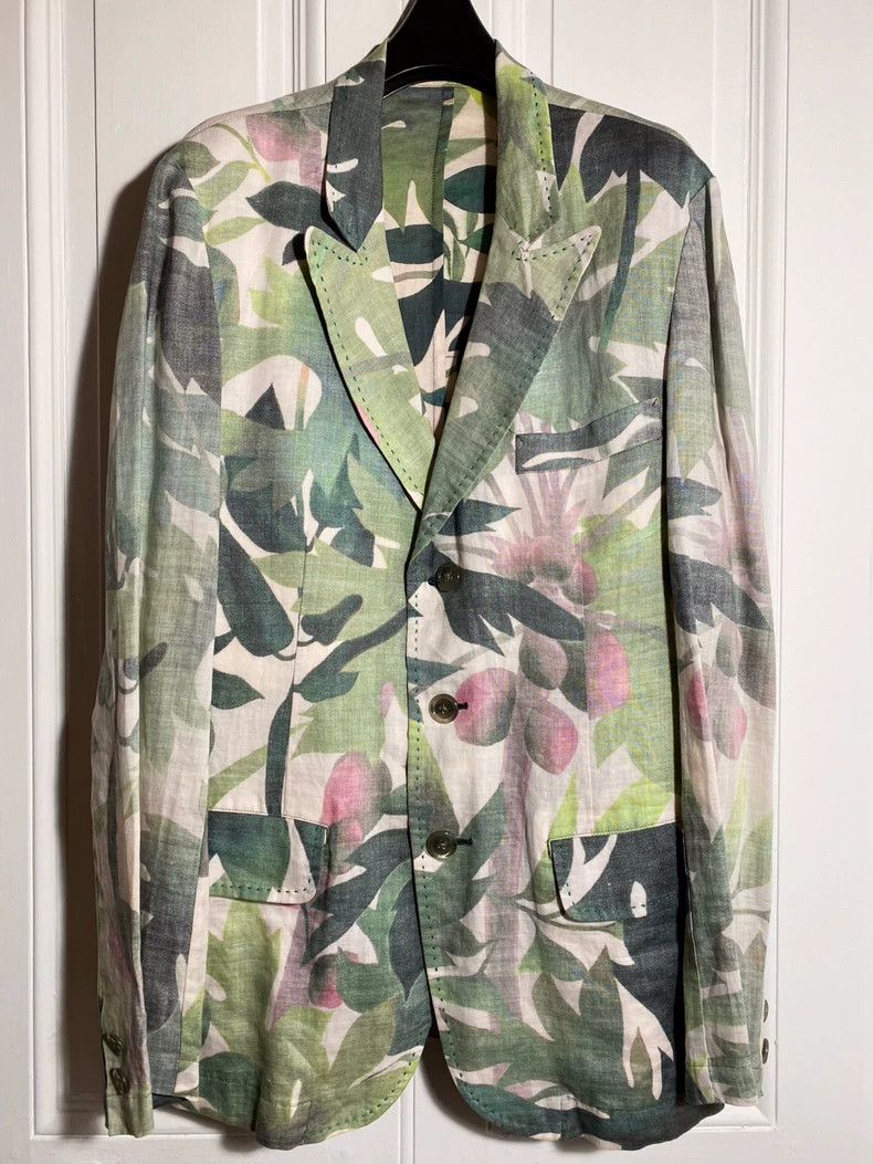 Yohji Yamamoto lightweight floral print blazer by yohji yamamoto Size US M / EU 48-50 / 2 - 2 Thumbnail