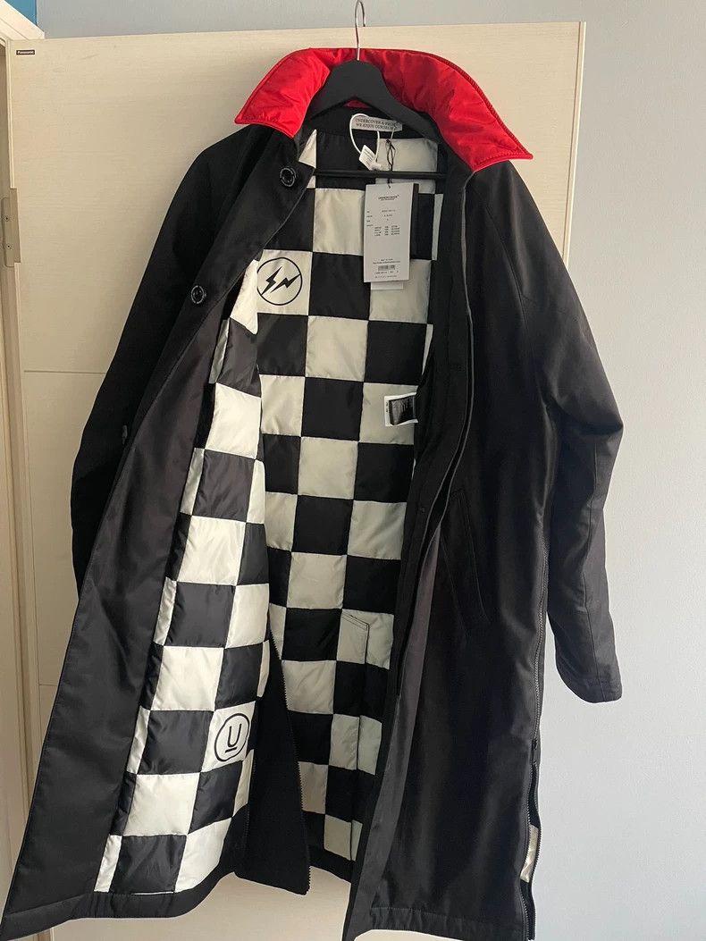 Undercover stylish long black outerwear with collar Size US L / EU 52-54 / 3 - 8 Thumbnail
