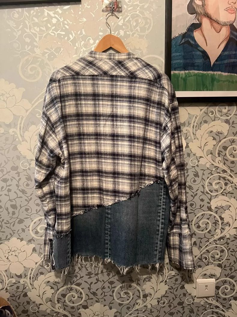 Greg Lauren greg lauren boxy plaid denim shirt Size US M / EU 48-50 / 2 - 4 Thumbnail