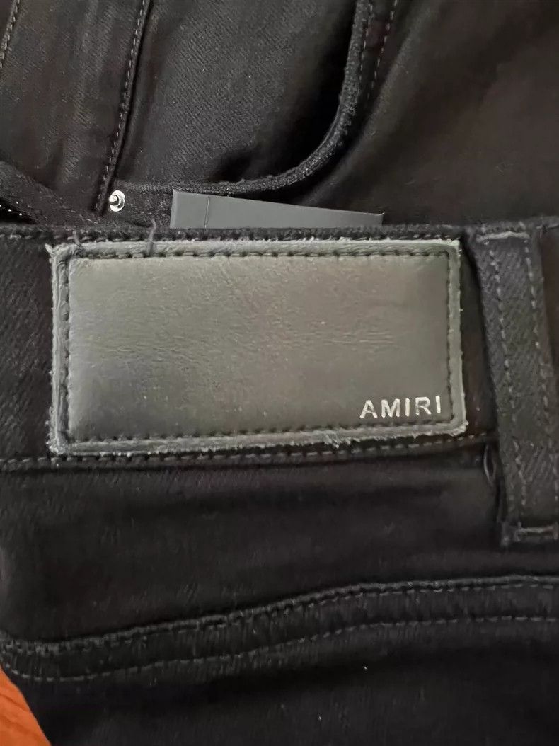Amiri amiri black distressed denim jeans size 33 Size US 33 - 4 Thumbnail