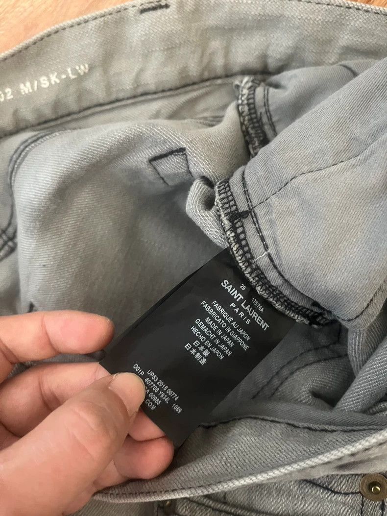 Saint Laurent Paris saint laurent gray washed denim pants Size US 29 - 5 Thumbnail