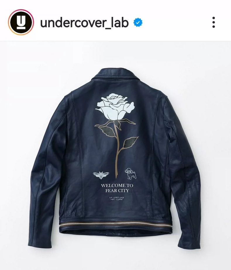 Undercover navy leather motorcycle jacket from undercover Size US M / EU 48-50 / 2 - 8 Thumbnail