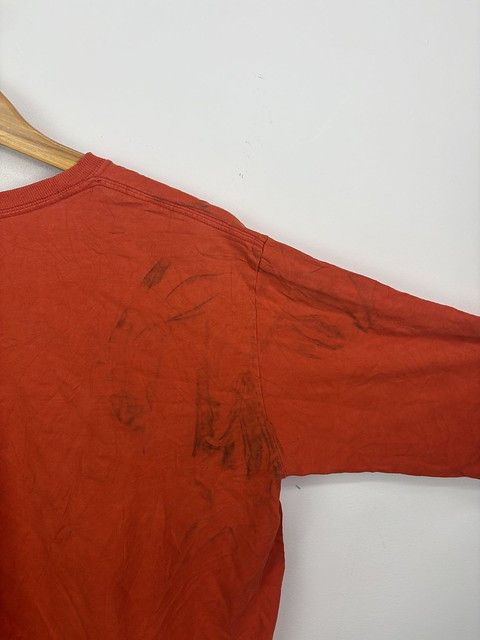 Fruit Of The Loom × Vintage Vintage 00's Y2K Fruit Of The Loom Blank Orange Baggy Pullover Long Sleeve Size M Size US M / EU 48-50 / 2 - 3 Thumbnail