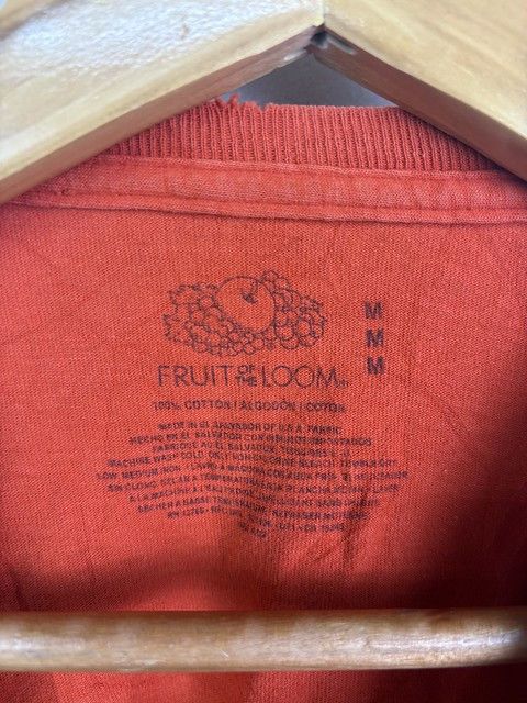 Fruit Of The Loom × Vintage Vintage 00's Y2K Fruit Of The Loom Blank Orange Baggy Pullover Long Sleeve Size M Size US M / EU 48-50 / 2 - 2 Thumbnail