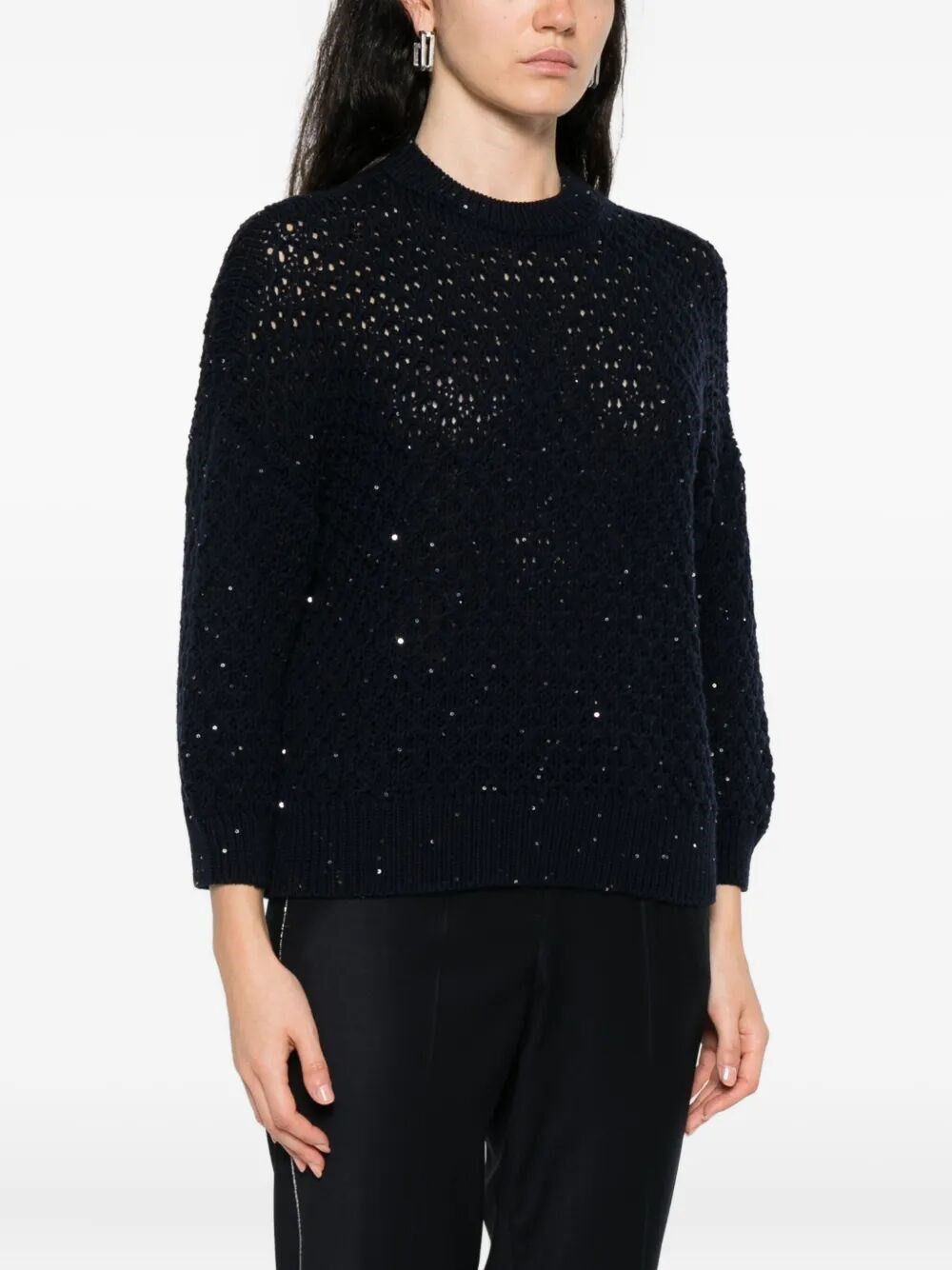 Peserico Tricot Sweater Size L / US 10 / IT 46 - 4 Thumbnail