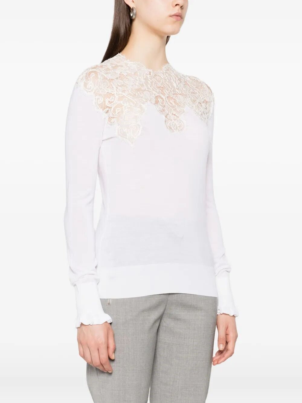 Ermanno Scervino Long Sleeve Sweater Size M / US 6-8 / IT 42-44 - 4 Thumbnail
